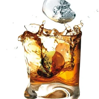 Ice Cube Mold Skulls - 4 3/8" x 3 1/8" x 1 5/8"