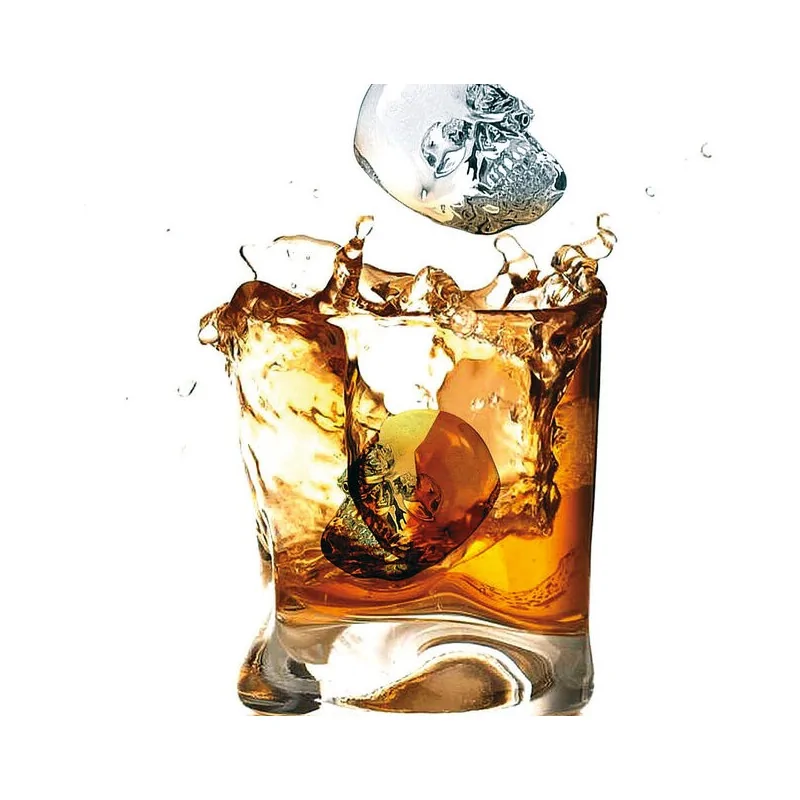 Ice Cube Mold Skulls - 4 3/8" x 3 1/8" x 1 5/8"