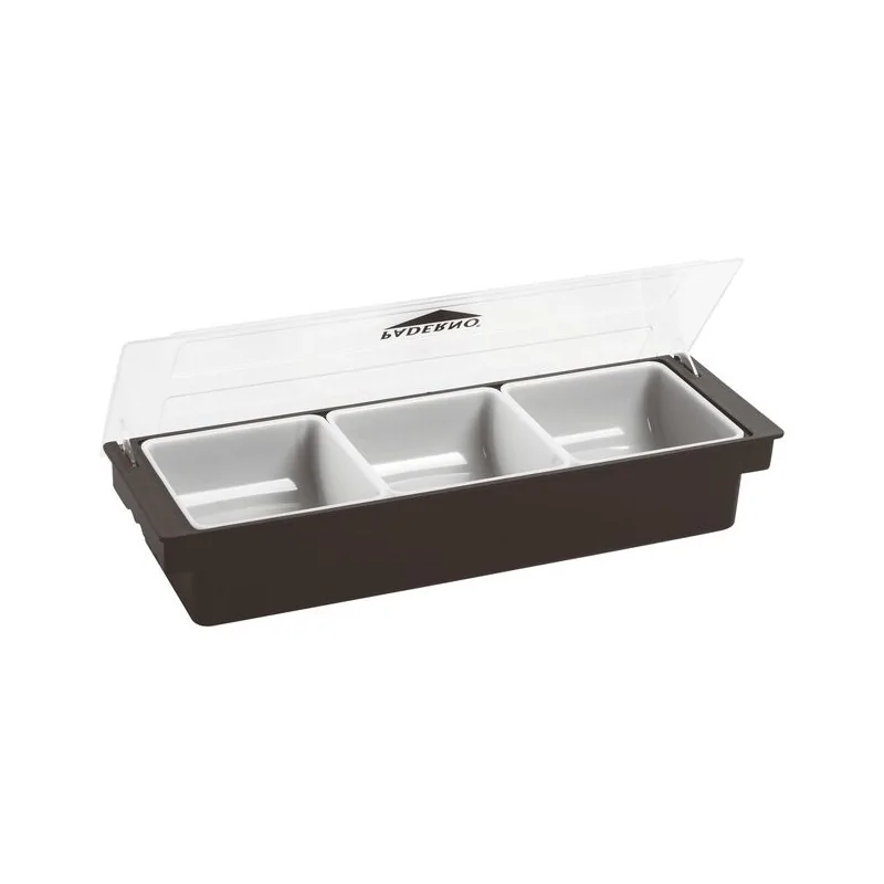 Condiment Holder 3 Compartments - 40 oz - 19 1/4" x 5 7/8" x 3 1/2"