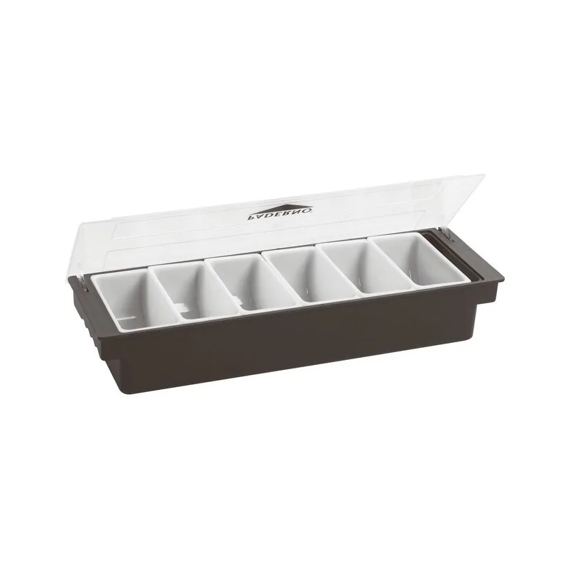 Condiment Holder 6 Compartments - 18 oz - 19 1/4" x 5 7/8" x 3 1/2"