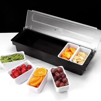 Condiment Holder 6 Compartments - 18 oz - 19 1/4" x 5 7/8" x 3 1/2"