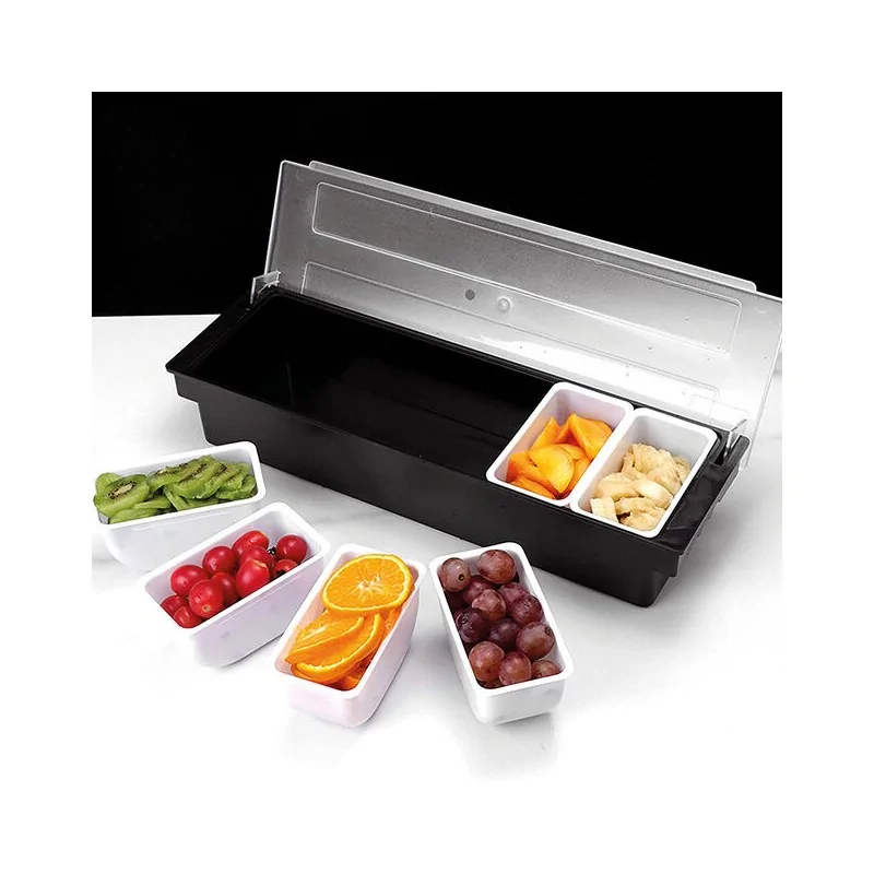 Condiment Holder 6 Compartments - 18 oz - 19 1/4" x 5 7/8" x 3 1/2"