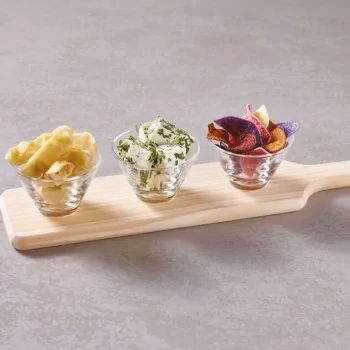 Glass Tasting Bowls with Paddle - 6 oz - 17¾” x 4⅜” x ¾”