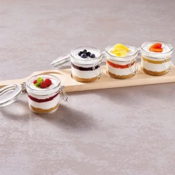 Tasting Jars with Wood Paddle - 6 oz - 19¼” x 3⅞” x ¾”