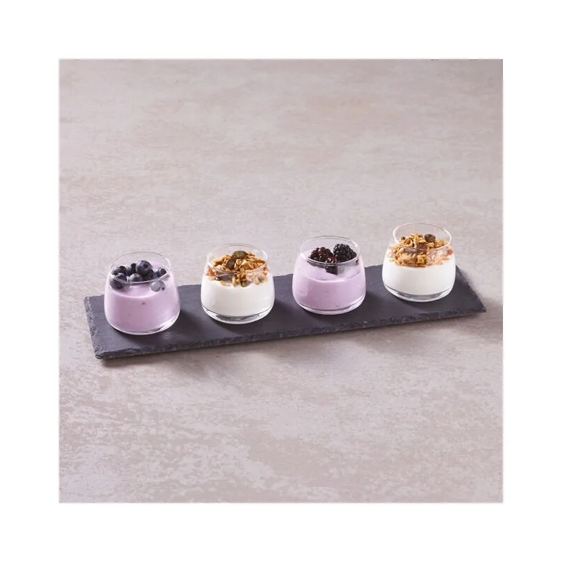 Mini Tasting Glasses with Slate - 3 5/7 oz - 13⅞” x 4”