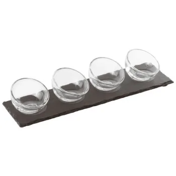 Mini Tasting Bowls with Slate - 1 1/2 oz - 13⅞” x 4"
