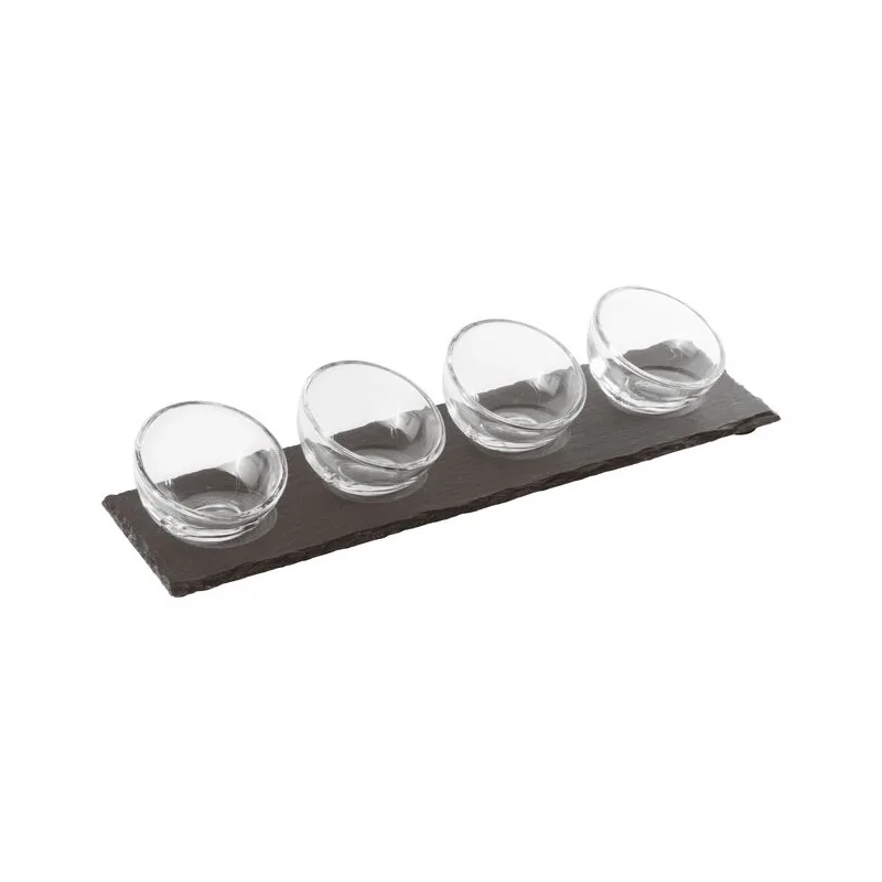 Mini Tasting Bowls with Slate - 1 1/2 oz - 13⅞” x 4"