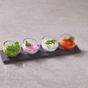 Mini Tasting Bowls with Slate - 1 1/2 oz - 13⅞” x 4"