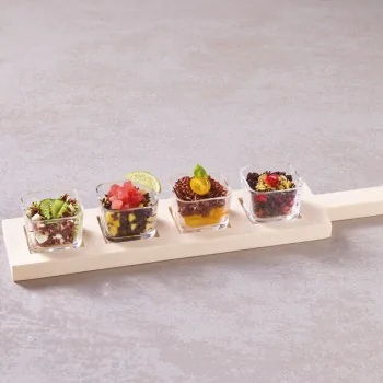 Mini Square Glasses with Paddle - 2 2/7 oz - 16½” x 3½” x ¾”