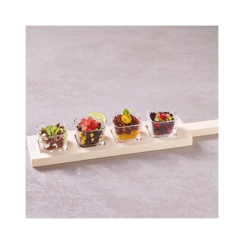 Mini Square Glasses with Paddle - 2 2/7 oz - 16½” x 3½” x ¾”