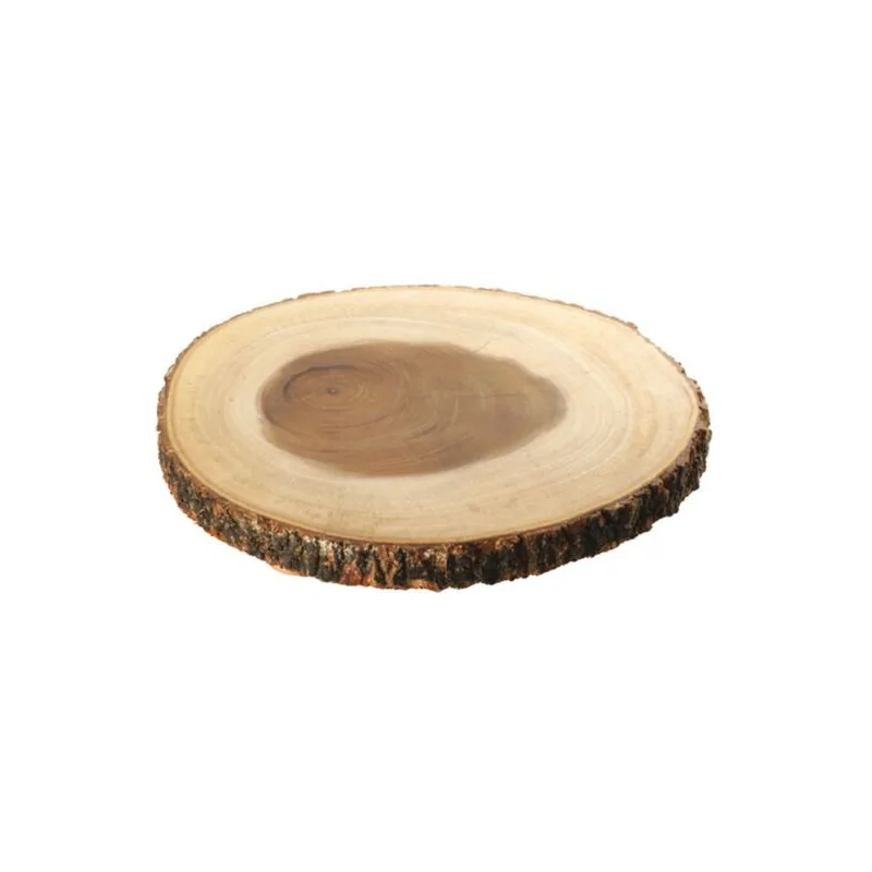 Round Serving Board with live Edge - D: 7⅞” H: ⅞”