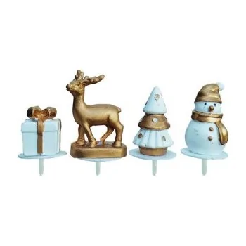 Buche Log Cake Decoration - Christmas items Assortment - 50 pcs