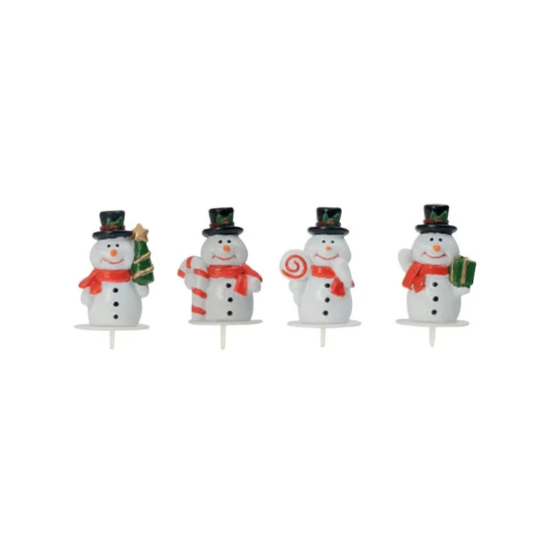 Buche Log Cake Decoration - Gourmet Snowmen - 40 mm - 50 pcs