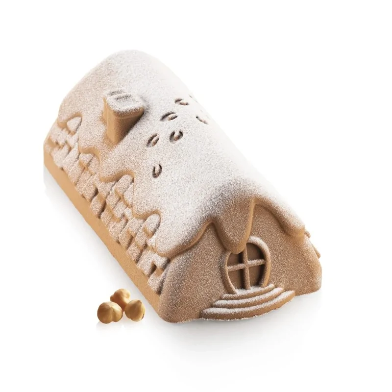 Silikomart Professional Winter Cottage 1100 Pastry Log Mold - 230 mm x 105 mm x 75 mm - 1100 ml Silikomart Professional Winter Cottage 1100 Pastry Log Mold - 230 mm x 105 mm x 75 mm - 1100 ml