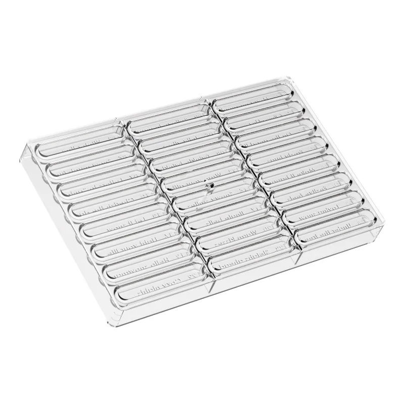 Silikomart Professional Tritan Polycarbonate Christmas Countdown Chocolate Mold Set - 82 mm x 12 mm x h 10 mm - 9 ml Silikomart Professional Tritan Polycarbonate Christmas Countdown Chocolate Mold Set - 82 mm x 12 mm x h 10 mm - 9 ml