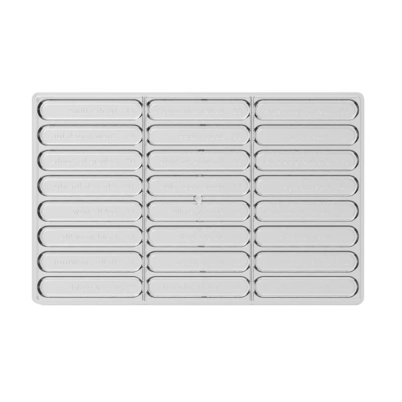 Silikomart Professional Tritan Polycarbonate Christmas Countdown Chocolate Mold Set - 82 mm x 12 mm x h 10 mm - 9 ml Silikomart Professional Tritan Polycarbonate Christmas Countdown Chocolate Mold Set - 82 mm x 12 mm x h 10 mm - 9 ml