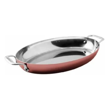 Paderno Series 15600 3-Ply Copper Oval Baker - 11 3/4 x 7 1/8 in