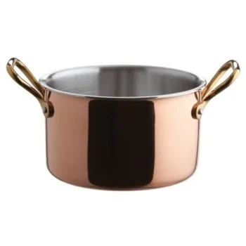 Paderno Mini Sauce Pot Copper - 32 oz - D: 4 3/4" H: 3 1/8"