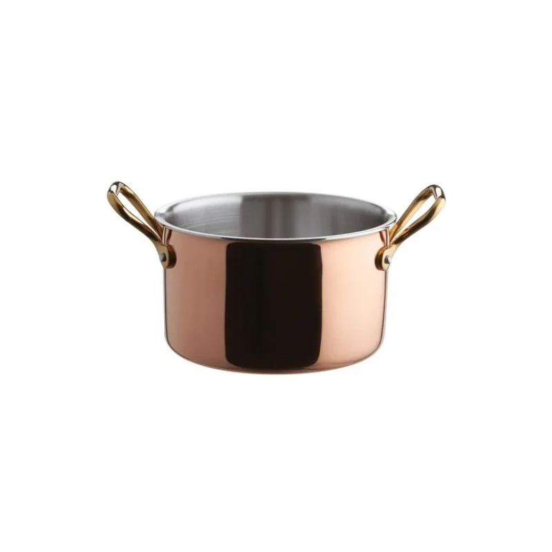Paderno Mini Sauce Pot Copper - 32 oz - D: 4 3/4" H: 3 1/8"