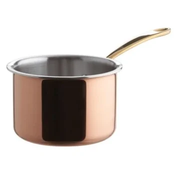 Paderno Mini Sauce Pot Copper - 48 oz - D: 5 1/2" H: 3 1/2"