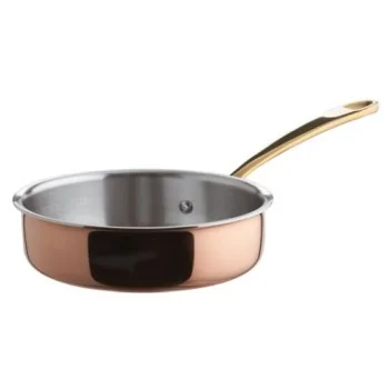 Paderno Low Saute Pan Copper - 22 oz - D: 5 1/2" H: 1 5/8"