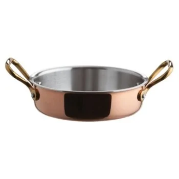 Paderno Mini Rondeau Copper - 12 oz - D: 4" H: 1 3/4"