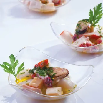 Disposable Bowls Triangular Pack of 100 - 1 oz - 3⅜” x 3⅜” x 1⅛”