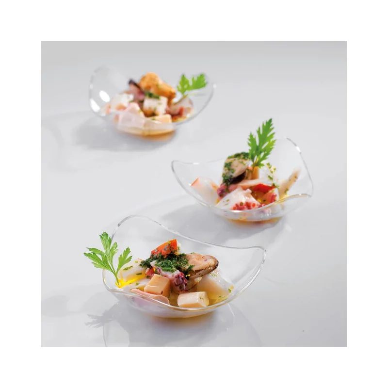 Disposable Bowls Triangular Pack of 100 - 1 oz - 3⅜” x 3⅜” x 1⅛”