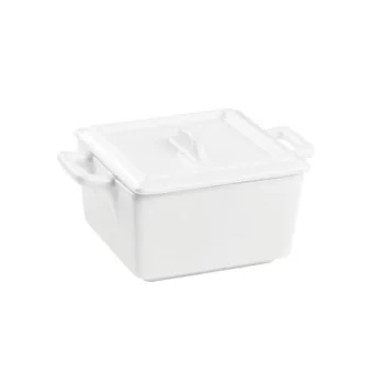 Mini Square Casserole with Lid - 2 1/2 oz - 3¾” x 3¾" x 1¾”