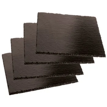 Set 4 pcs Square Plate Slate - 3 7/8" x 3 7/8"