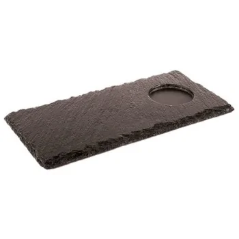 Natural Slate Tray with Hole - 9 7/8" x 4 3/4"