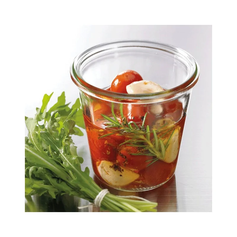 Mini Jar with Lid 12 pcs - 5 1/2 oz - D: 2 3/8" H: 3 1/8"