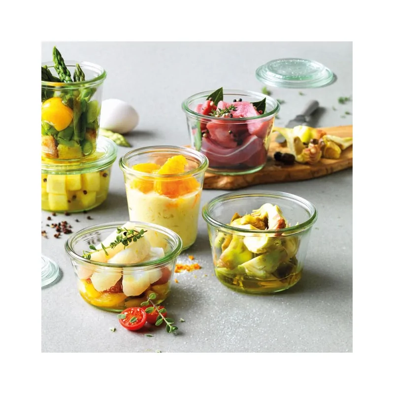 Mini Jar with Lid 12 pcs - 4 3/4 oz - D: 2 3/8" H: 2 3/4"