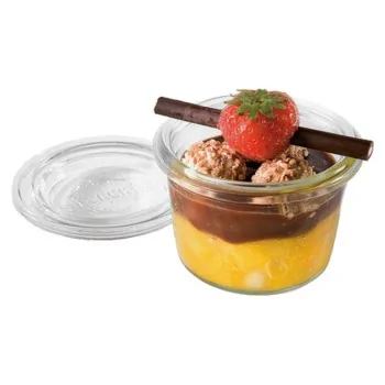 Mini Jar with Lid 12 pcs - 2 3/4 oz - D: 2 3/8" H: 2 1/8"