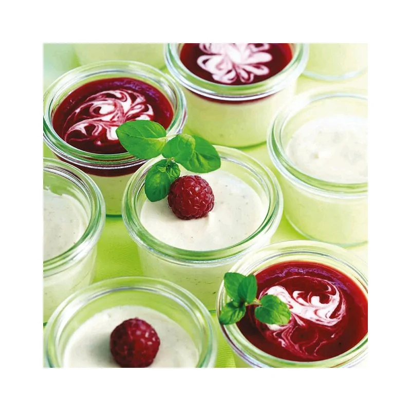 Mini Jar with Lid 12 pcs - 2 3/4 oz - D: 2 3/8" H: 2 1/8"