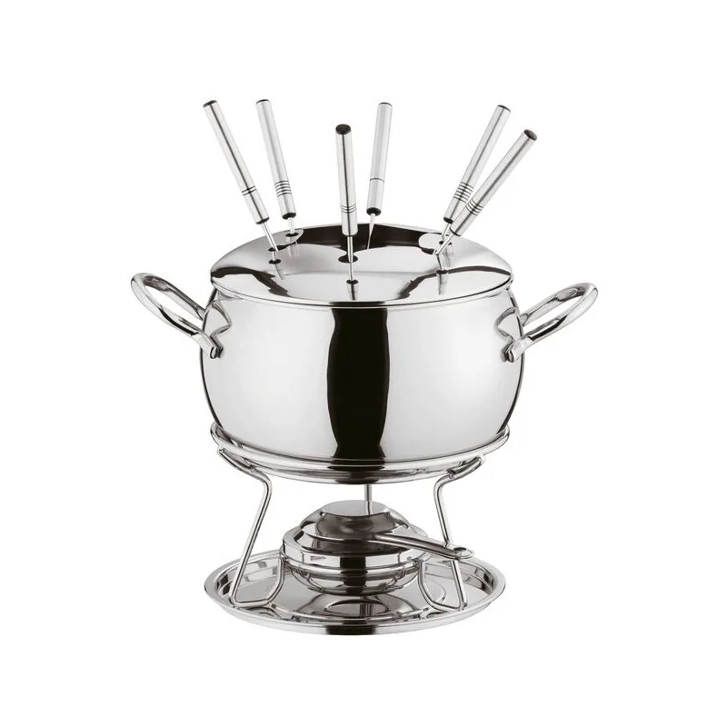 Meat Fondue Set - D: 7 7/8" H: 7 1/8"