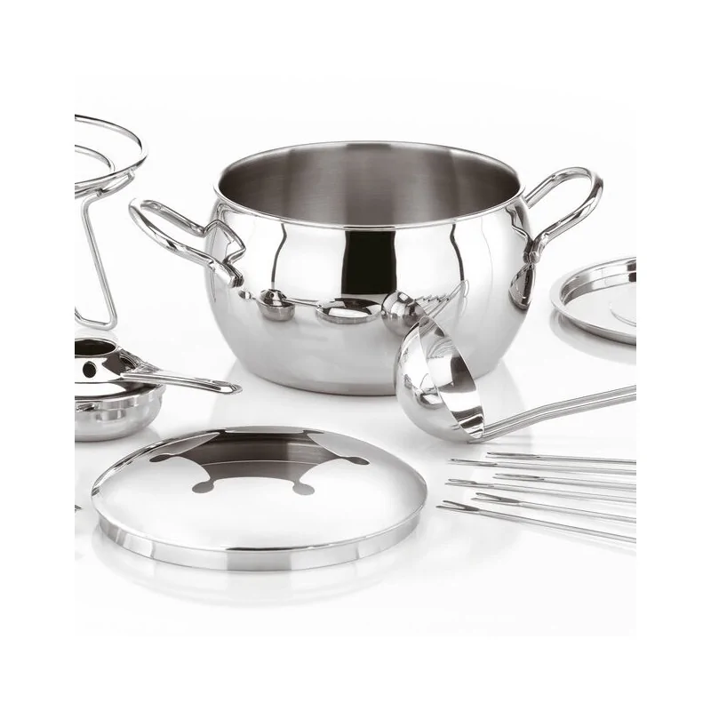 Meat Fondue Set - D: 7 7/8" H: 7 1/8"
