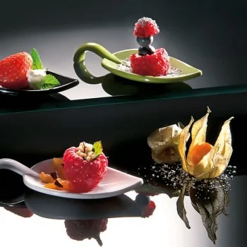 Leaf Appetizer Spoon White