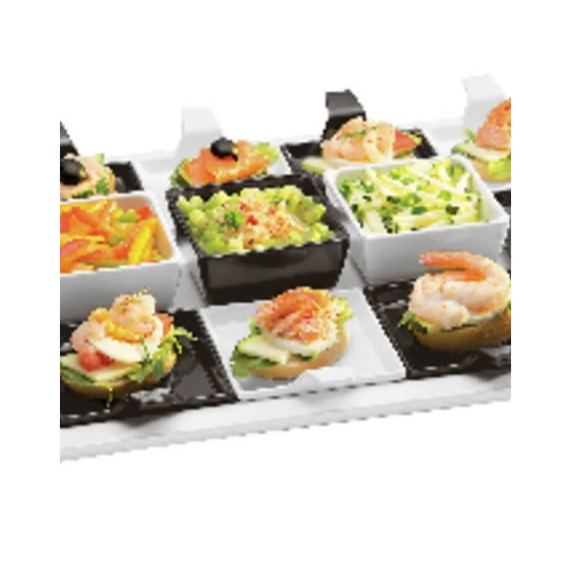 Appetizer Plate with Tab White - 3 3/4" x 3 3/4" x 5/8"
