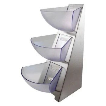 Condiment Tower B in s Three-Compartments - 7 1/2" x 9 1/2" x 16 1/8"