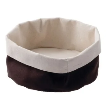 Bread Basket Beige Round - D: 7 7/8" H: 3 1/2"