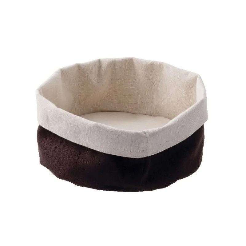 Bread Basket Beige Round - D: 7 7/8" H: 3 1/2"