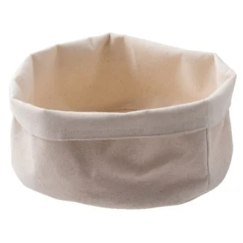 Bread Basket Beige Round - D: 7 7/8" H: 3 1/2"