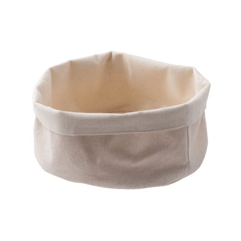 Bread Basket Beige Round - D: 7 7/8" H: 3 1/2"