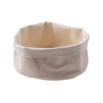 Canvas Bag Round - D: 6 3/4" H: 3 1/8"