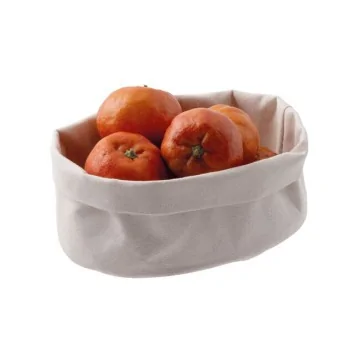 Bread Basket Beige Round - 7 7/8" x 5 1/2"