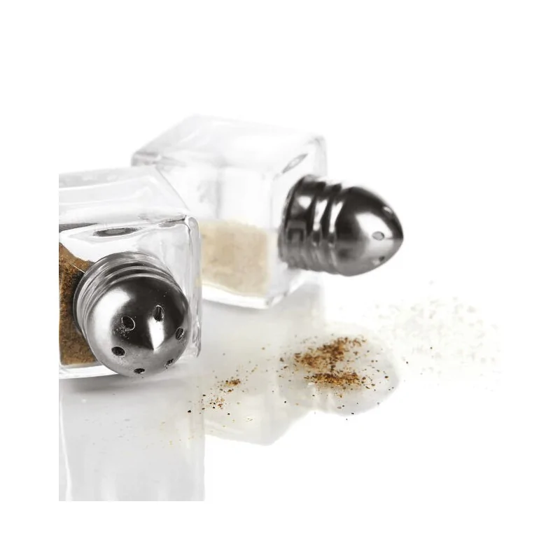 Mini Square Salt & Pepper Shaker Set of 2 - 1 1/8" x 1 1/8" x 2"