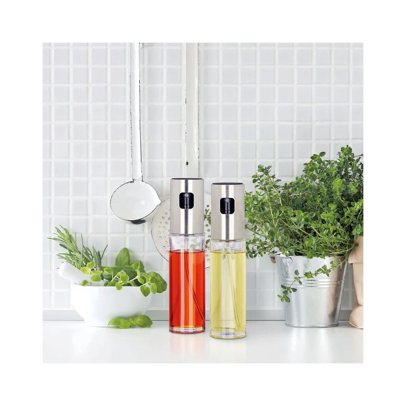 Oil and Vinegar Atomizers Set of 2 - 3 3/4 oz - D: 1 5/8" H: 6 7/8"