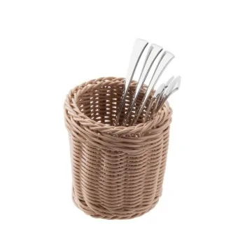 Flatware/Bread Stick Basket - D: 4 3/4" H: 5 7/8"