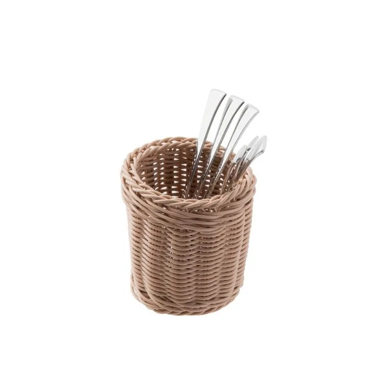 Flatware/Bread Stick Basket - D: 4 3/4" H: 5 7/8"